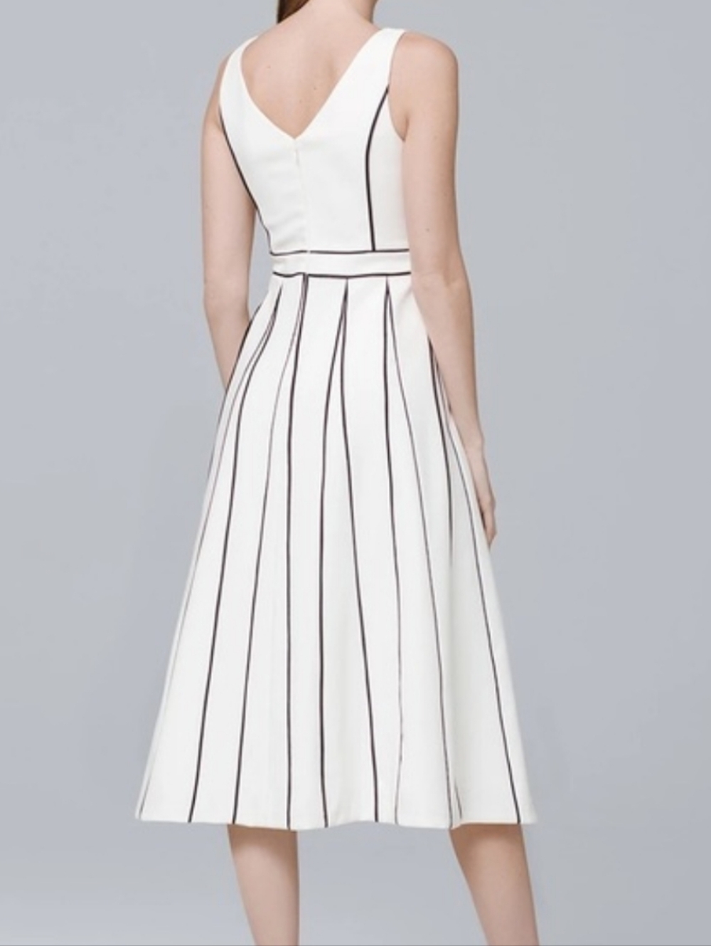 WHBM Sleeveless Seamed Fit And Flare Dress - Picture 3 of 6